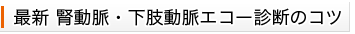 腎動脈・下肢動脈エコー診断のコツ